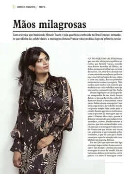 Reportagem "Mãos milagrosas" sobre Renata França e a técnica Miracle Touch